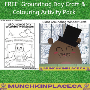 Groundhog Day Craft and Free Colouring Page Printables